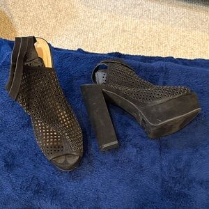 Elegant Black Women's Platform Heels